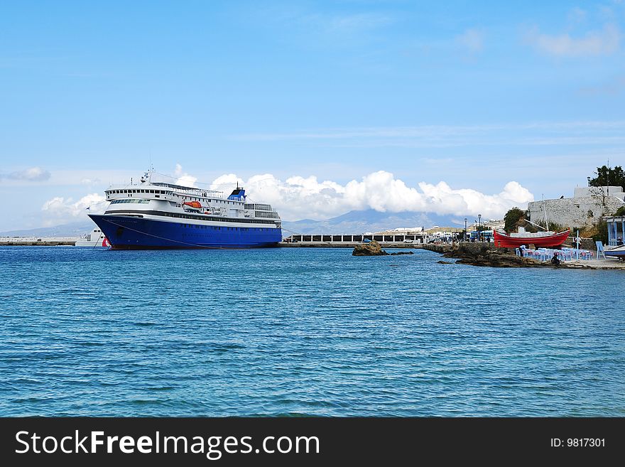 A passenger ship on Aegean sea