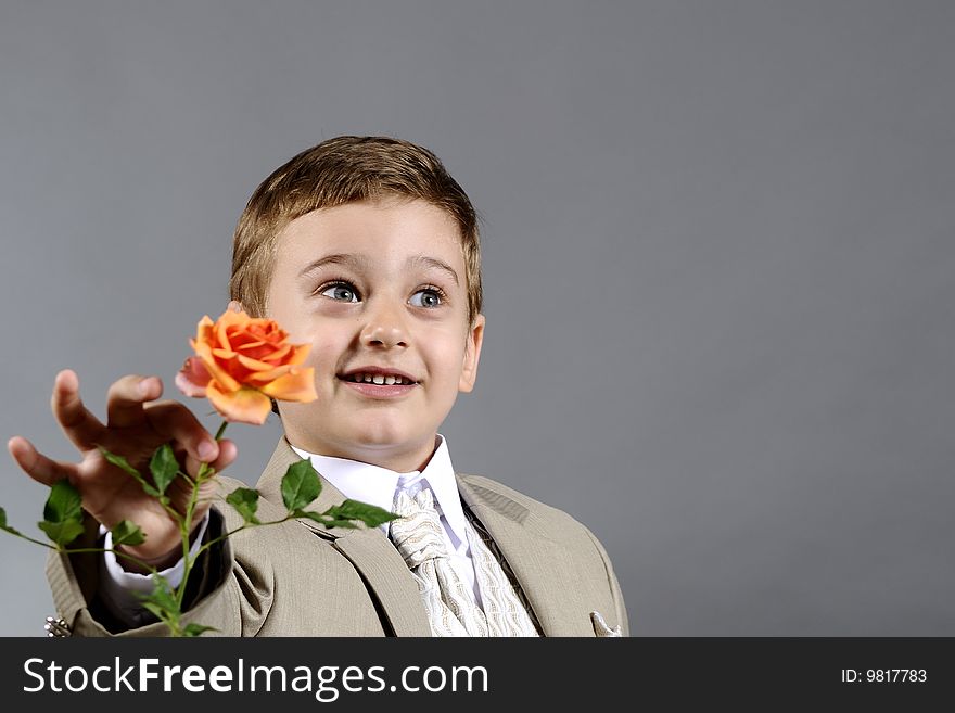 Boy And Flower