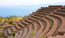 Ruined Ancient Theatre Near Assos(2) Royalty Free Stock Image