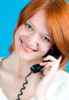 Girl With Phone Stock Photography Girl With Phone Stock Photography