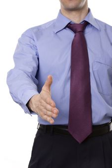 A Business Man With An Open Hand Ready To Seal A D Stock Photo A Business Man With An Open Hand Ready To Seal A D Stock Photo