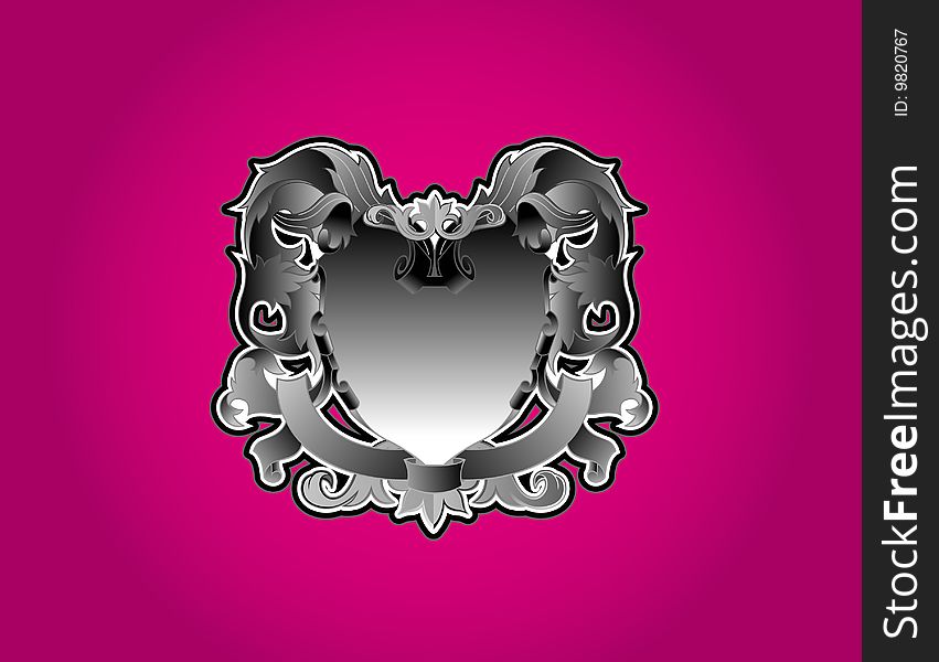Metal Crest With Pink Background