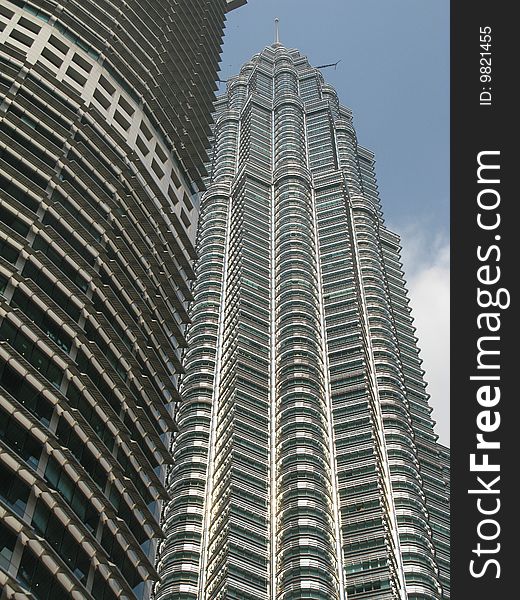 Modern architecture (Petronas Twin towers, Kuala Lumpur, Malaysia)