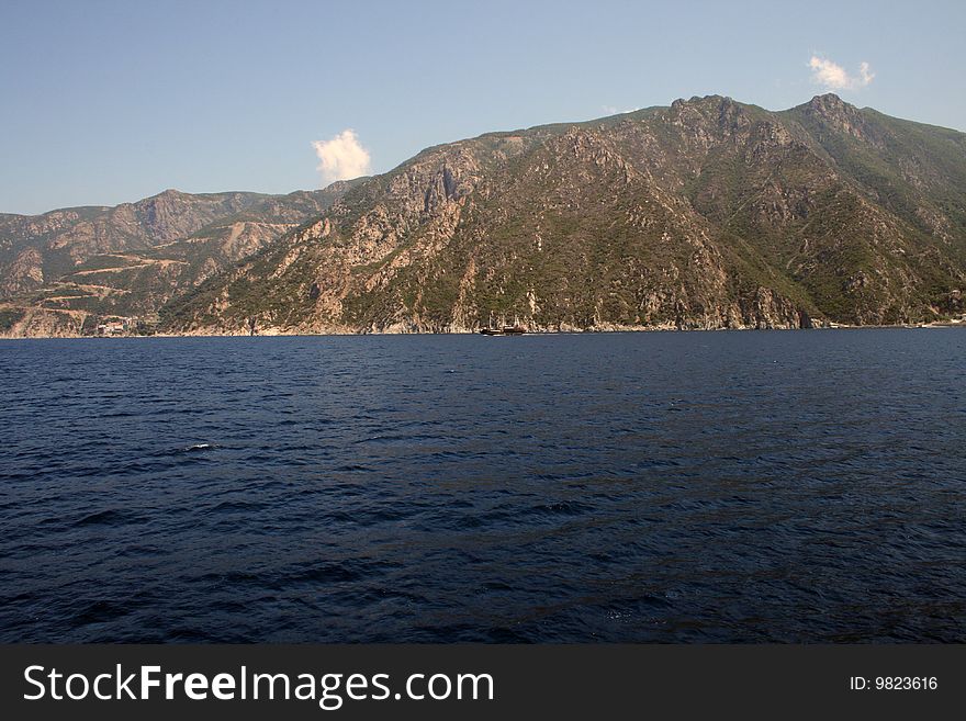 Monastery On Athos Mountain