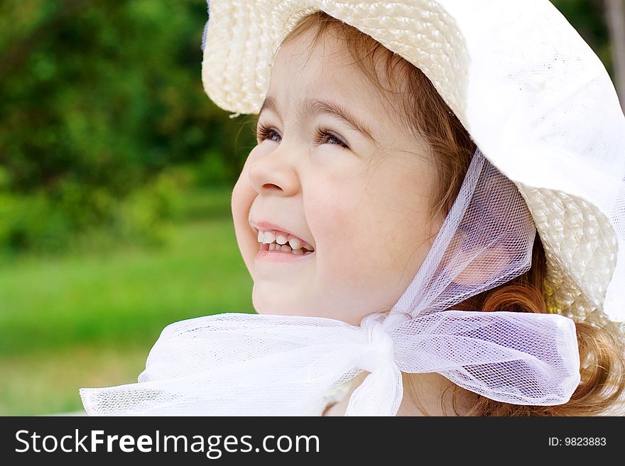 Portrait of the little girl with expression