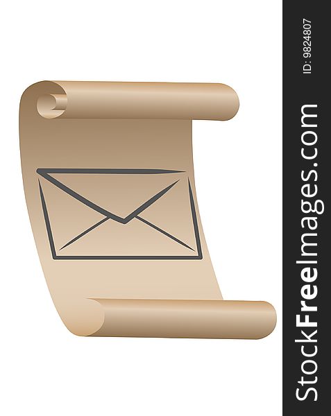 The Mail Icon. A vector. Without mesh.