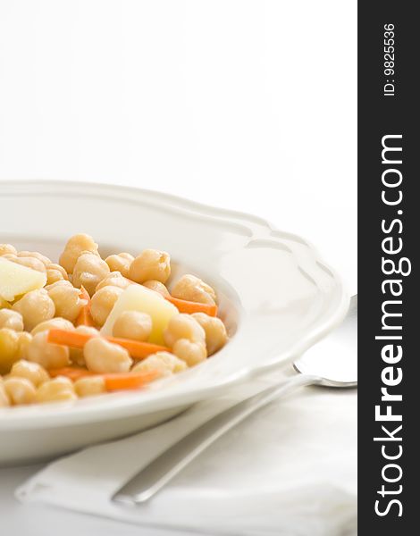 Chickpeas Homemade Carrot And Potato Dish