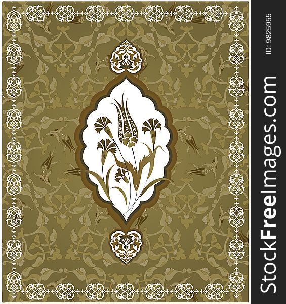 Traditional ottoman clean illustration design. Traditional ottoman clean illustration design