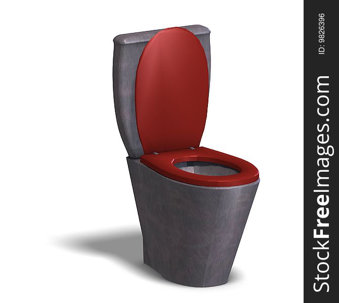 3D rendering of a trendy toilet with Clipping Path and shadow over white. 3D rendering of a trendy toilet with Clipping Path and shadow over white