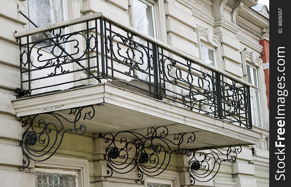 Russia. The restored house in city centre of Irkutsk. The house is constructed during an epoch of board of Stalin (40th years of XX century). Russia. The restored house in city centre of Irkutsk. The house is constructed during an epoch of board of Stalin (40th years of XX century).