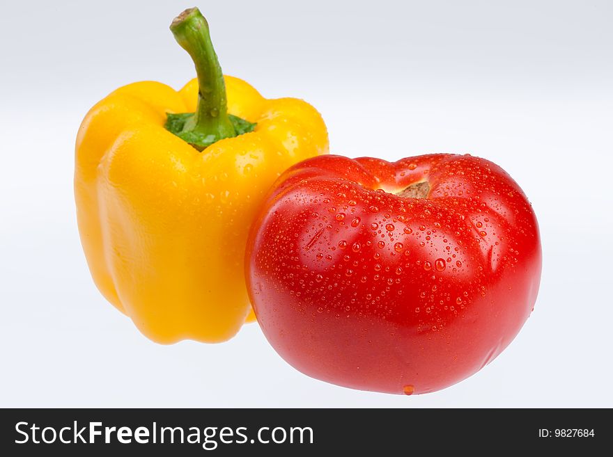 Yellow Pepper And Tomato