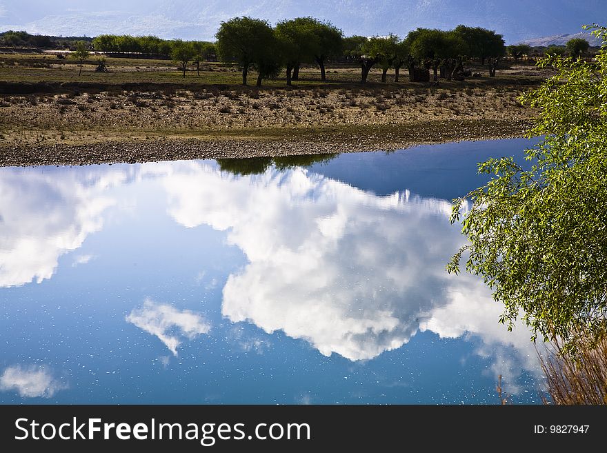 River With Clouds