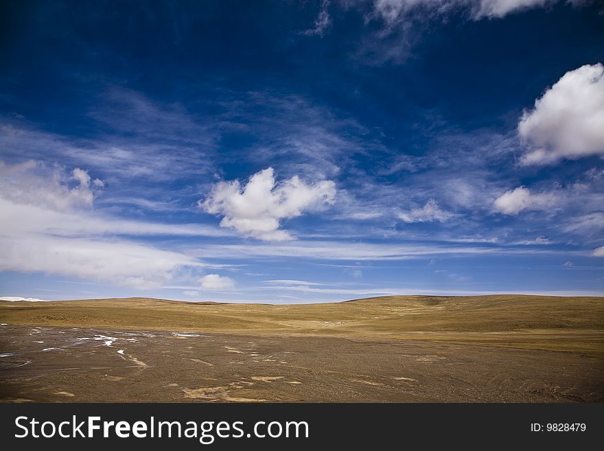 Beautiful cloudscape in tibet, china