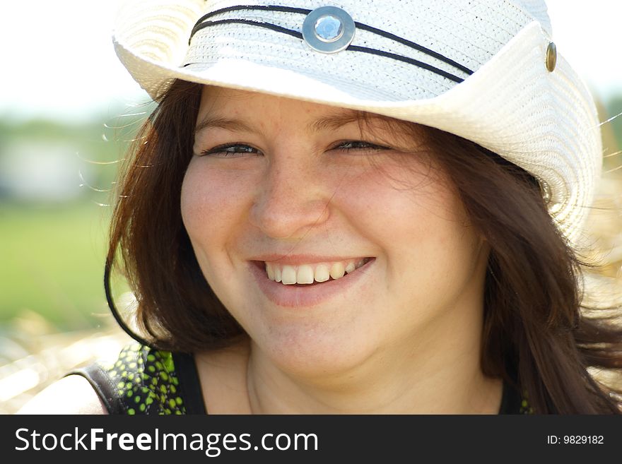 Outdoor portrait of young beautiful woman. Outdoor portrait of young beautiful woman