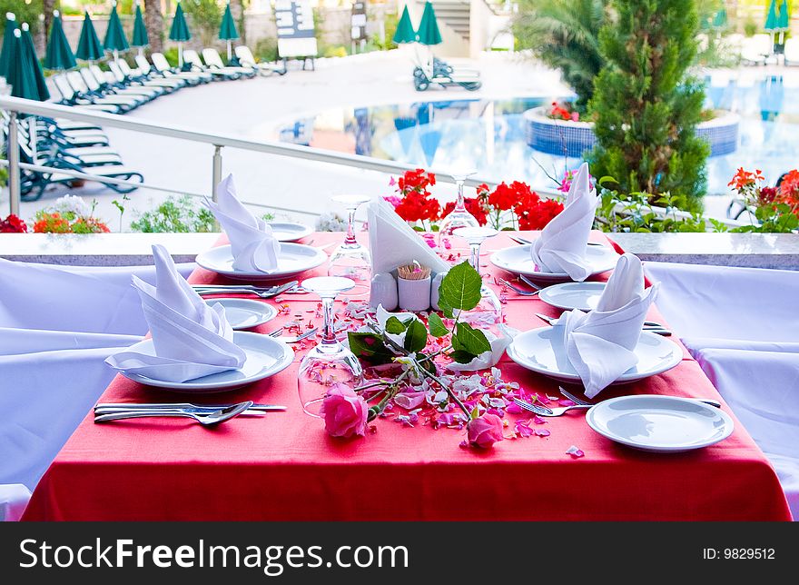 Beautifully decorated tables