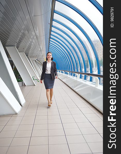 Modern Professional Businesswoman Walking