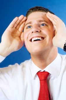 Businessman Joyful Royalty Free Stock Photography Businessman Joyful Royalty Free Stock Photography