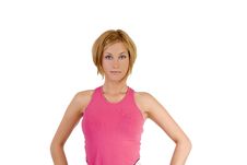 Blond Fitness Instructor Royalty Free Stock Photography Blond Fitness Instructor Royalty Free Stock Photography