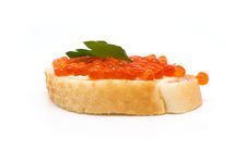 Sandwiches With Caviar Stock Photography Sandwiches With Caviar Stock Photography