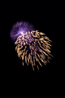 Blue And Yellow Firework At Night Stock Images Blue And Yellow Firework At Night Stock Images