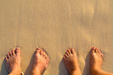 Tanned Legs On Sand Beach Stock Photo Tanned Legs On Sand Beach Stock Photo