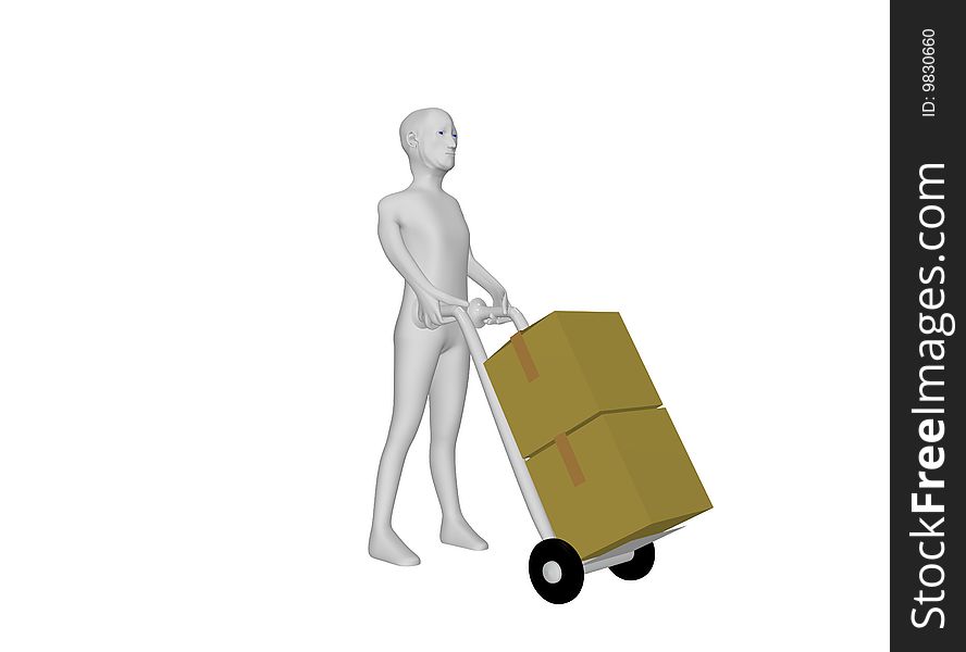 Illustration in 3d concept of delivery and freight. Illustration in 3d concept of delivery and freight