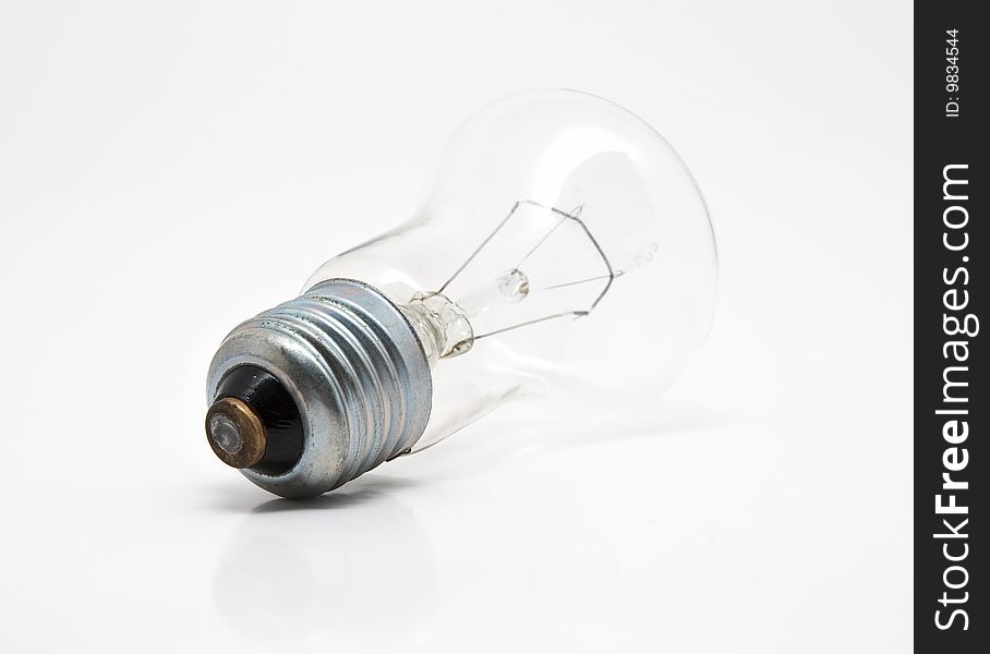 Electric light bulb with an old cap. Electric light bulb with an old cap