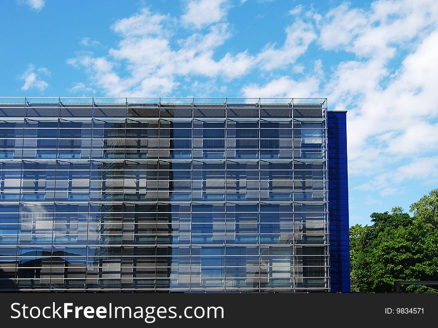 Modern building against the sky