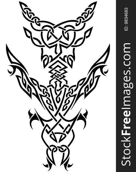 Abstract tribal composition for use in tattoos, etc. Abstract tribal composition for use in tattoos, etc.