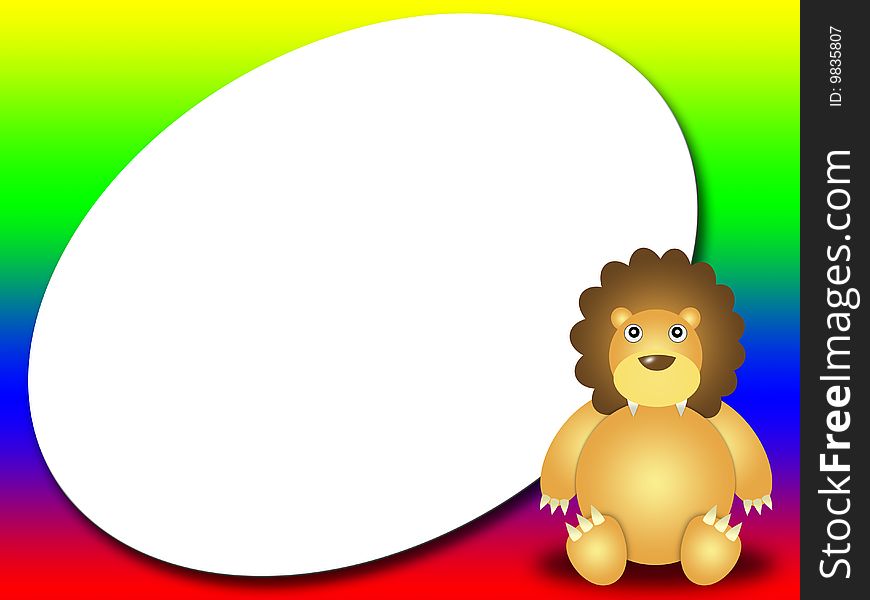 Frame For Kids With Lion