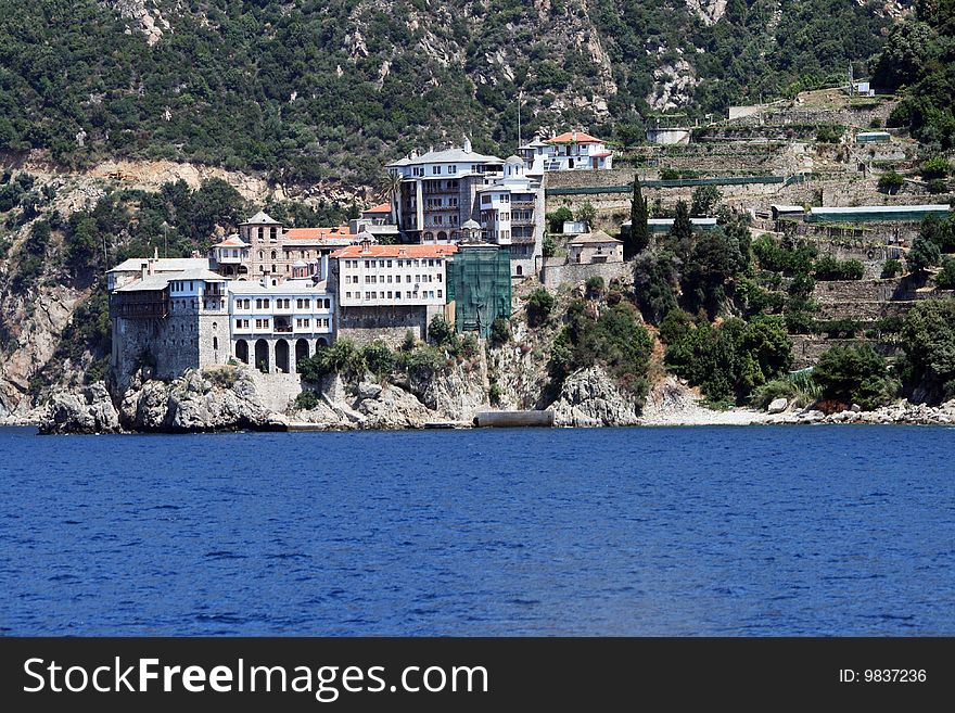 Monastery On Athos Mountain