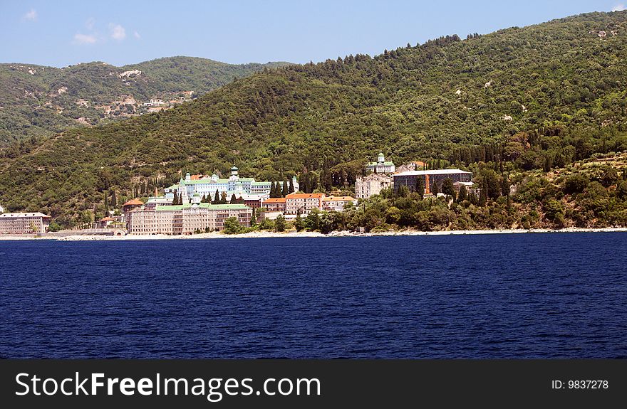 Monastery on athos mountain