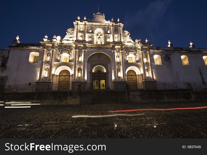 Cathedral in downtown Antigua