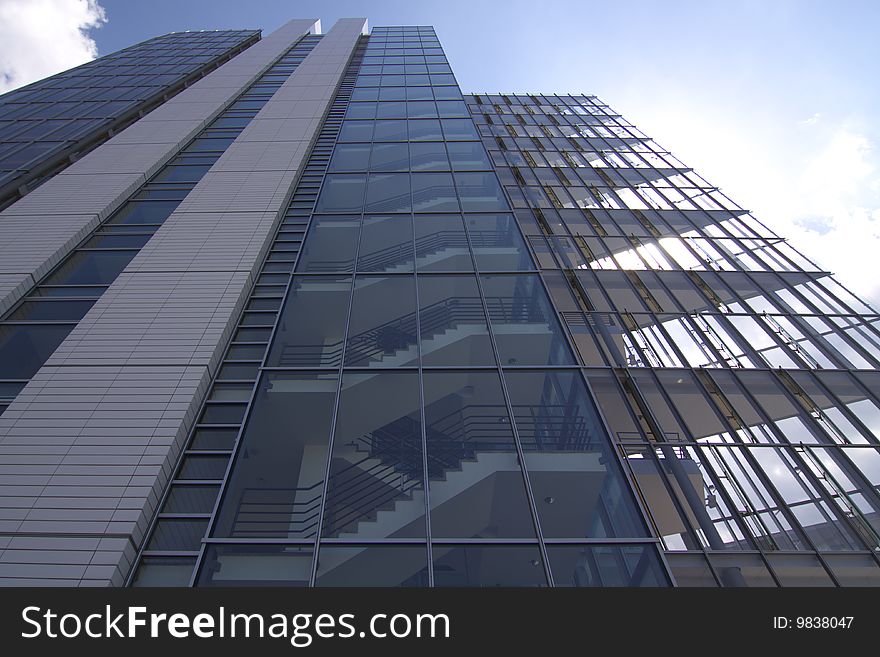 The new building of LBBW with its elegant and delicate facade. The new building of LBBW with its elegant and delicate facade