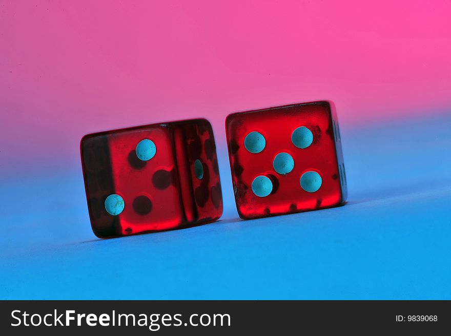 Close-up of red dice