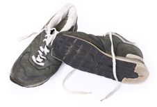 Old Grungy Running Shoes Royalty Free Stock Photography Old Grungy Running Shoes Royalty Free Stock Photography