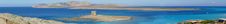 Panorama Of La Pelosa Beach In Sardinia - Italy Royalty Free Stock Photo