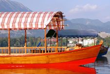Wood Boat At Bled Lake Stock Photography