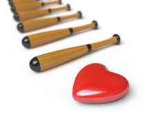 Heart Collection - Push Here Stock Photography