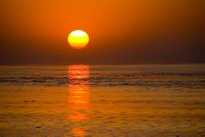The Sky And The Sea Was The Golden Is Royalty Free Stock Photo The Sky And The Sea Was The Golden Is Royalty Free Stock Photo