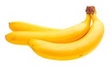 Close-up Fresh Bunch Of Bananas Isolated On White Stock Image Close-up Fresh Bunch Of Bananas Isolated On White Stock Image