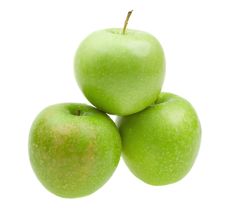 Fresh Apples Isolated On White Stock Photos