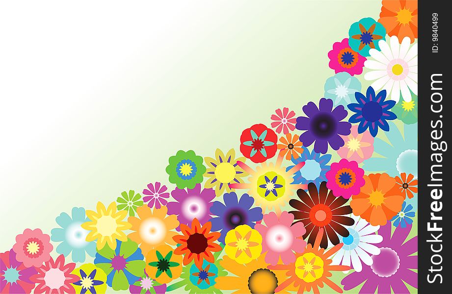 Floral background. This image is a vector illustration and can be scaled to any size without loss of resolution.