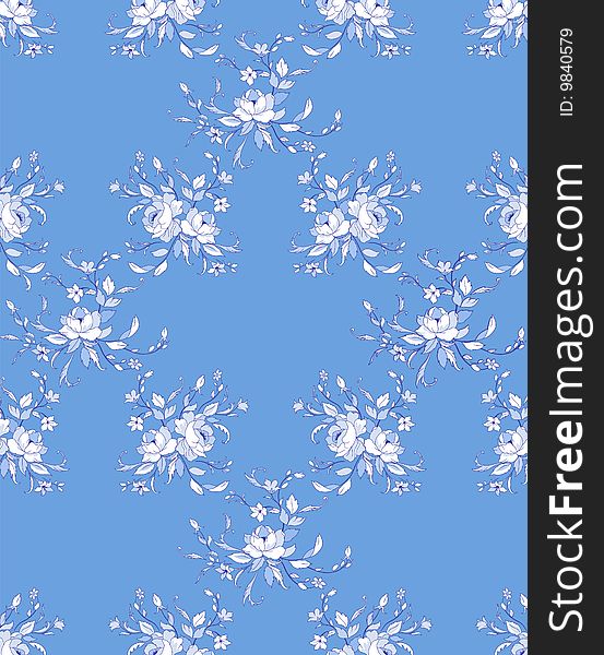 Vector Illuctration of Decorative floral elements with big beautiful flowers. Vector Illuctration of Decorative floral elements with big beautiful flowers