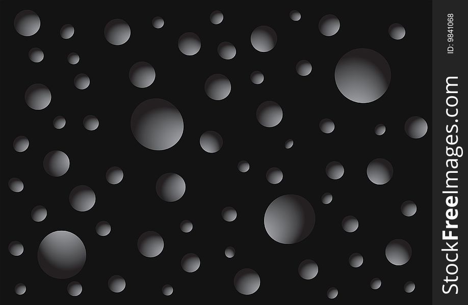 Black background with abstract balls. optical delusion. Black background with abstract balls. optical delusion.