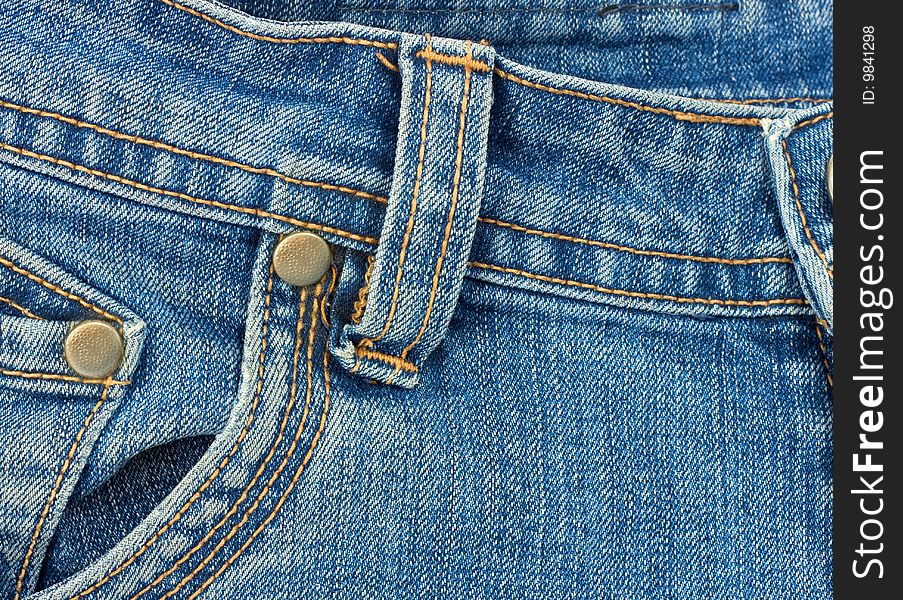A blue jeans with pocket top. A blue jeans with pocket top.