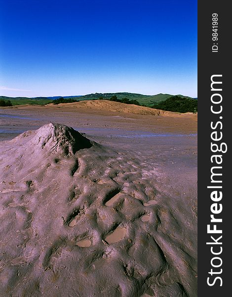 View of volcano landscape from Romania Europe