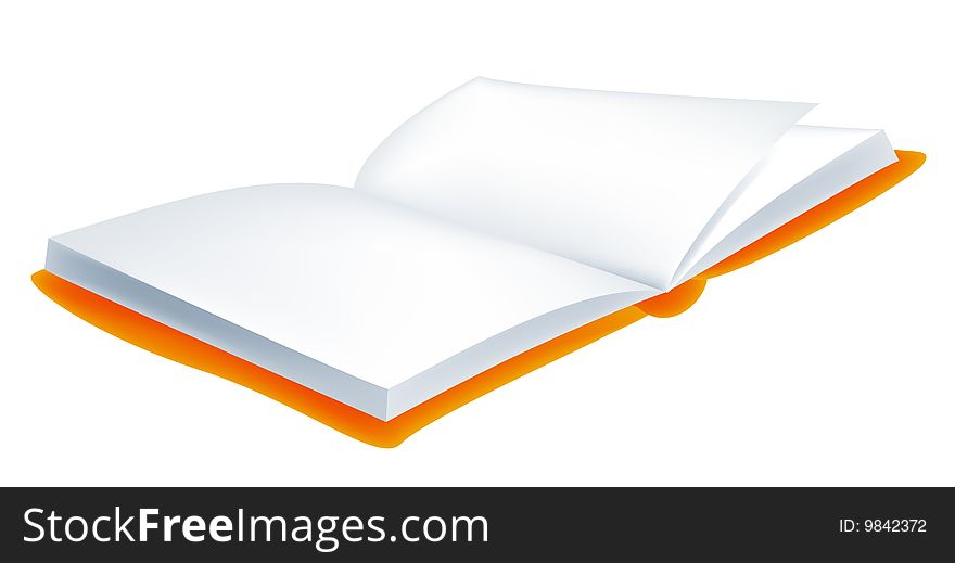 Open book isolate on the white background