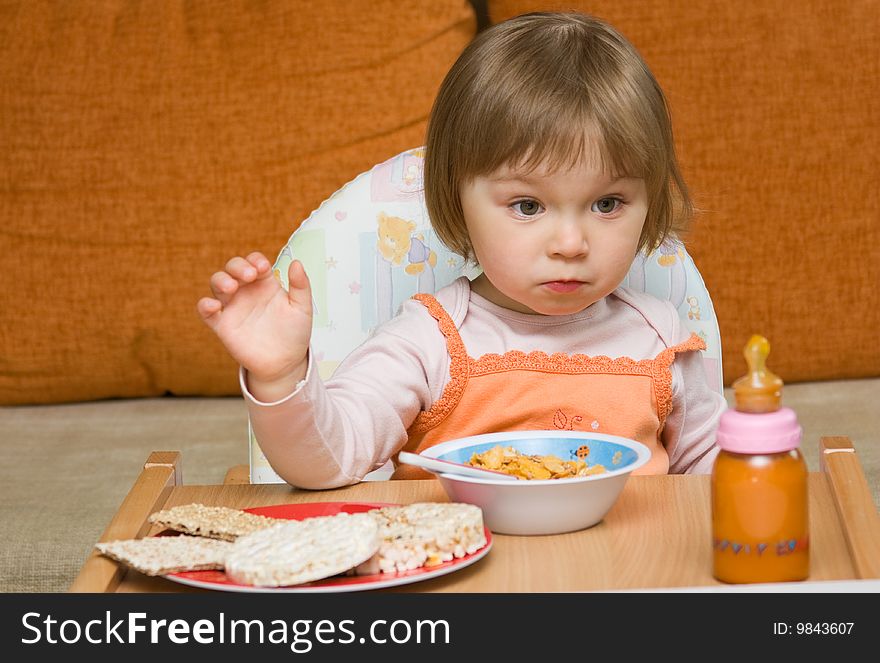 Baby Girl Eating