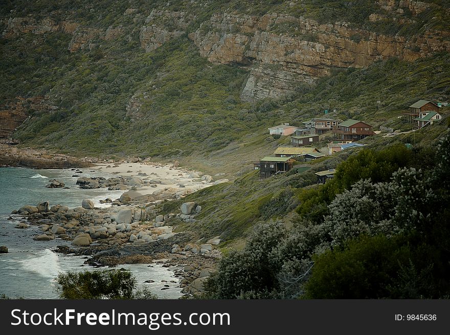 Coastal hamlet in the Cape peninsula, South Africa